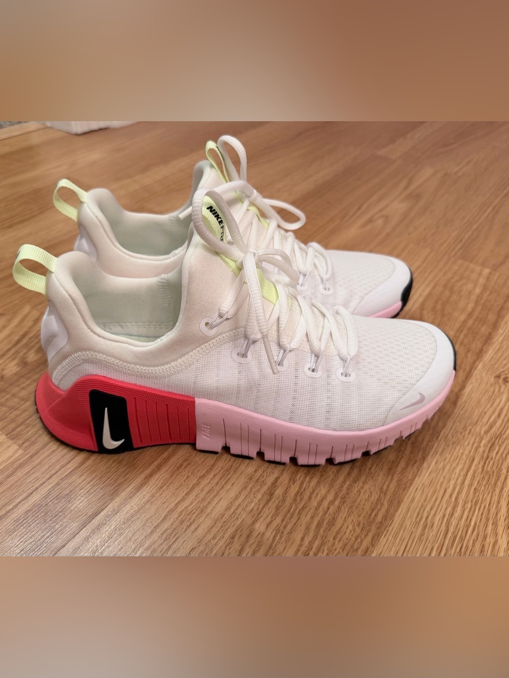 Nike Free Metcon 6 WMNS White Barely Volt Bright Crimson Pink Foam